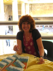 Signing books at the Roman Baths